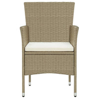 Thumbnail for 9-tlg. Garten-Essgruppe mit Kissen Poly Rattan Beige