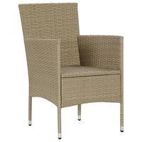 Thumbnail for 9-tlg. Garten-Essgruppe mit Kissen Poly Rattan Beige