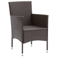 Thumbnail for 7-tlg. Garten-Essgruppe mit Kissen Poly Rattan Braun