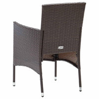 Thumbnail for 7-tlg. Garten-Essgruppe mit Kissen Poly Rattan Braun