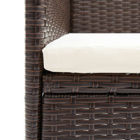 Thumbnail for 7-tlg. Garten-Essgruppe mit Kissen Poly Rattan Braun