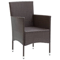 Thumbnail for 7-tlg. Garten-Essgruppe mit Kissen Poly Rattan Braun