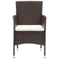 Thumbnail for 7-tlg. Garten-Essgruppe mit Kissen Poly Rattan Braun