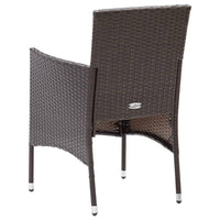 Thumbnail for 7-tlg. Garten-Essgruppe mit Kissen Poly Rattan Braun