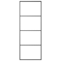 Thumbnail for Schiebetür ESG-Glas und Aluminium mattiert 76x205 cm Schwarz