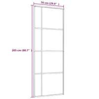 Thumbnail for Schiebetür ESG-Glas und Aluminium 76x205 cm Schwarz