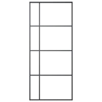 Thumbnail for Schiebetür ESG-Glas und Aluminium 90x205 cm Schwarz