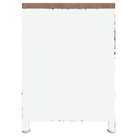 Thumbnail for TV-Schrank Weiß 110x30x40 cm Eisen und Massivholz Tanne