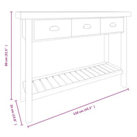Thumbnail for Konsolentisch 110x35x80 cm Massivholz Tanne
