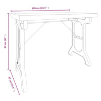 Thumbnail for Esstisch 110x65x82 cm Massivholz Tanne und Eisen