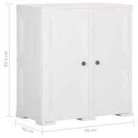 Thumbnail for Kunststoffschrank 79x43x85,5 cm Holzdesign Weiß