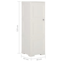 Thumbnail for Kunststoffschrank 40x43x125 cm Holzdesign Weiß