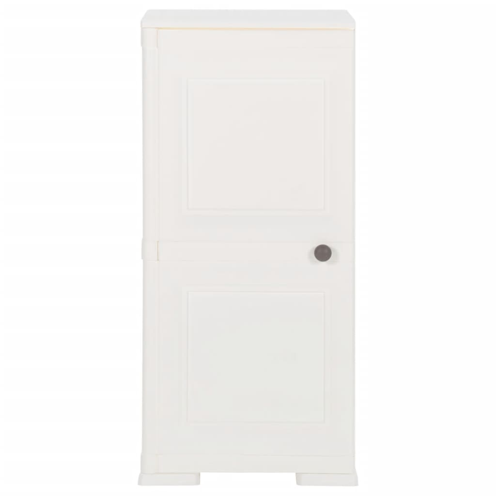 Kunststoffschrank 40x43x85,5 cm Holzdesign Weiß