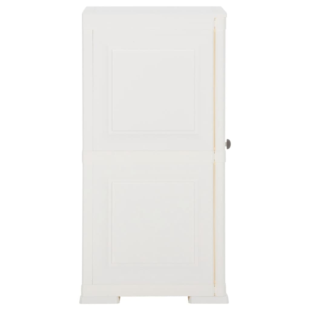 Kunststoffschrank 40x43x85,5 cm Holzdesign Weiß