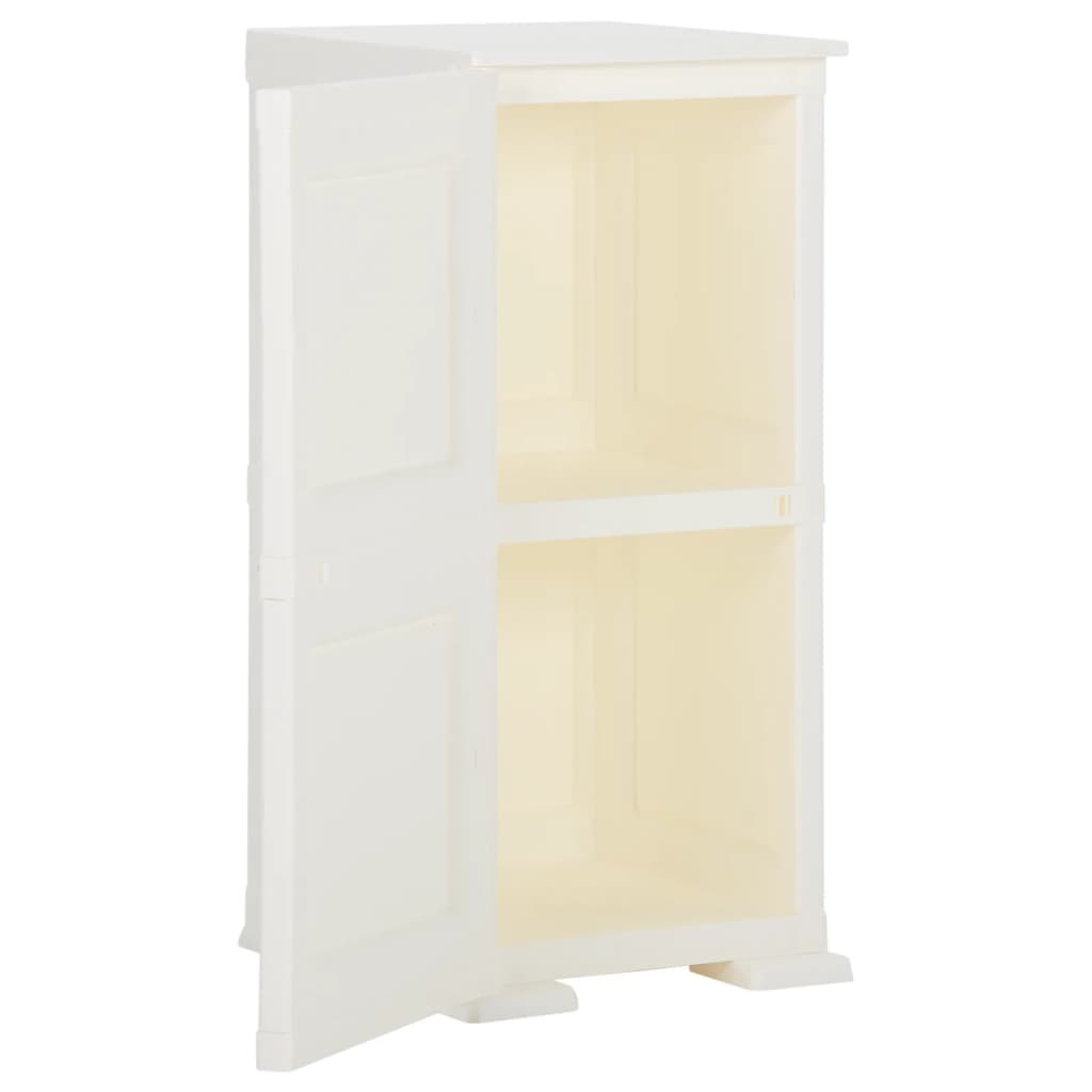 Kunststoffschrank 40x43x85,5 cm Holzdesign Weiß