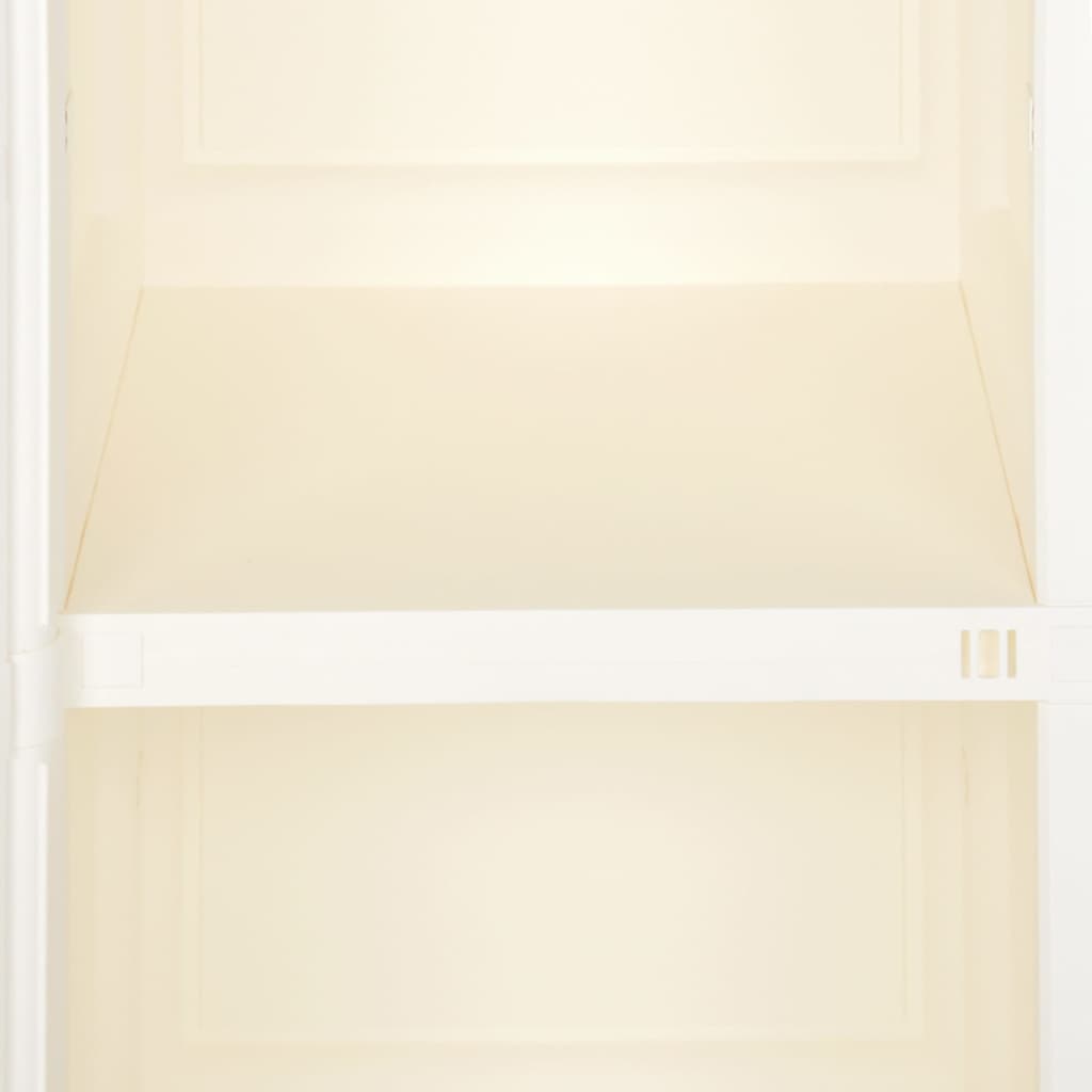 Kunststoffschrank 40x43x85,5 cm Holzdesign Weiß