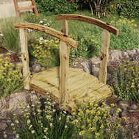 Thumbnail for Gartenbrücke mit Schiene imprägniert Massivholz Kiefer