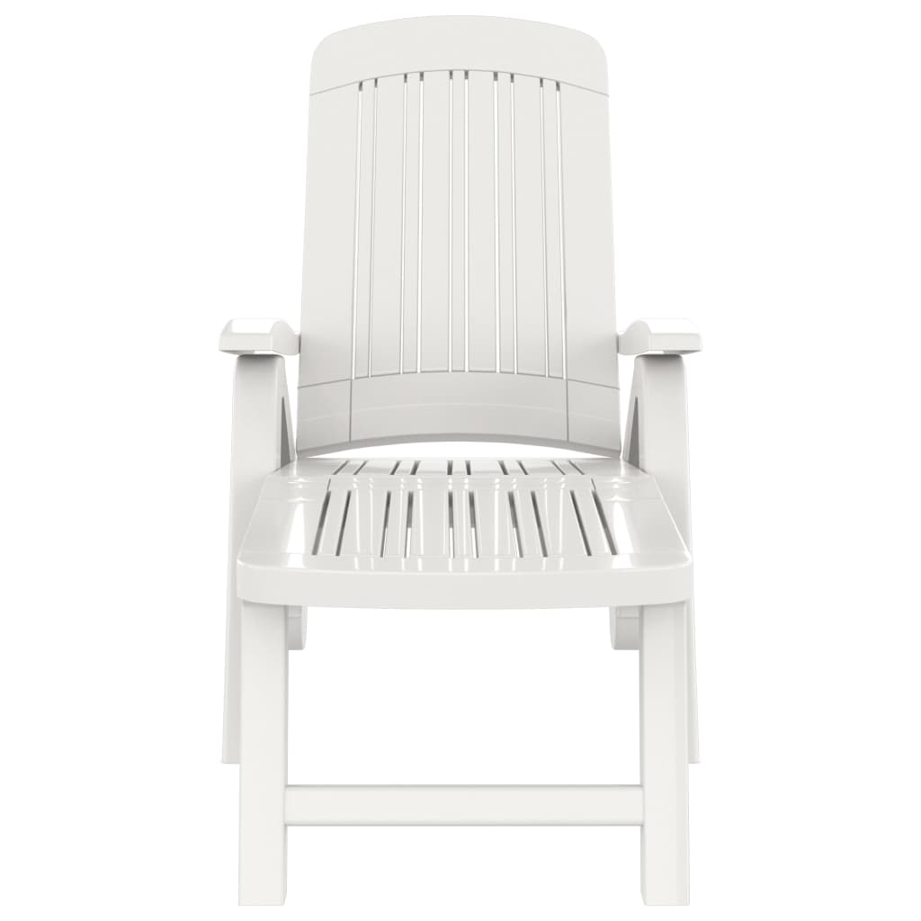 Sonnenliege Klappbar Polypropylen Weiß