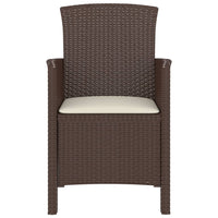 Thumbnail for Gartenstühle 2 Stk. mit Kissen PP Rattan Braun