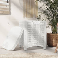 Thumbnail for Garten-Aufbewahrungsbox 39x39x46 cm PP Rattan Weiß