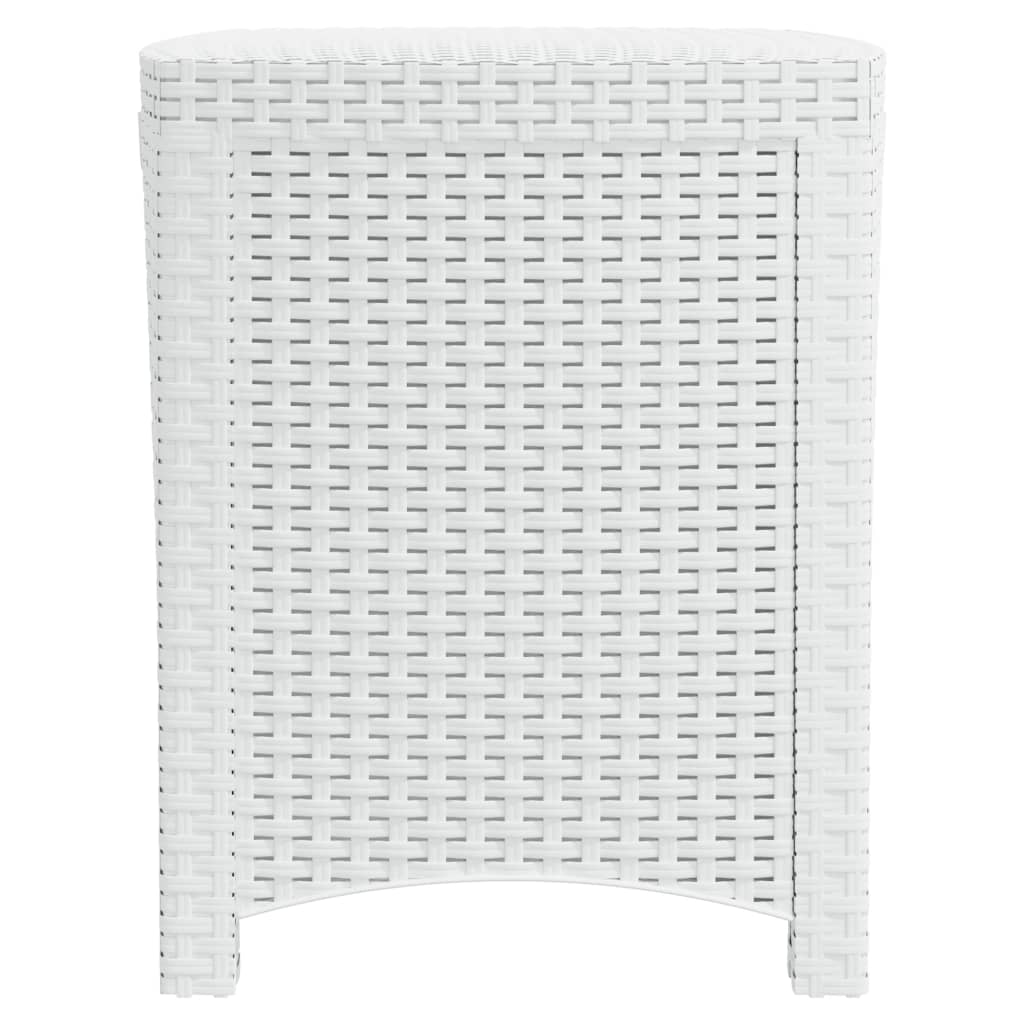 Garten-Aufbewahrungsbox 39x39x46 cm PP Rattan Weiß