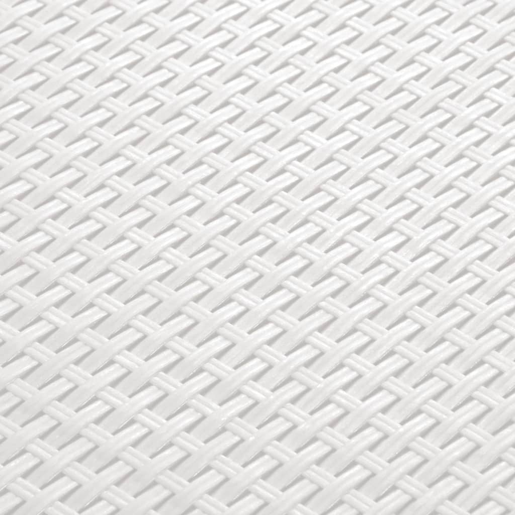 Garten-Aufbewahrungsbox 39x39x46 cm PP Rattan Weiß