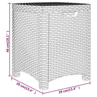 Thumbnail for Garten-Aufbewahrungsbox 39x39x46 cm PP Rattan Weiß