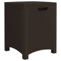 Thumbnail for Garten-Aufbewahrungsbox 39x39x46 cm PP Rattan Braun