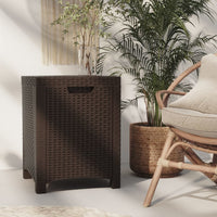 Thumbnail for Garten-Aufbewahrungsbox 39x39x46 cm PP Rattan Braun