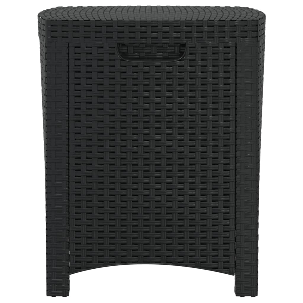 Garten-Aufbewahrungsbox 39x39x46 cm PP Rattan Graphitgrau