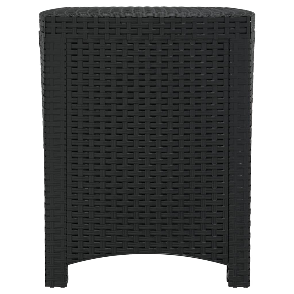 Garten-Aufbewahrungsbox 39x39x46 cm PP Rattan Graphitgrau