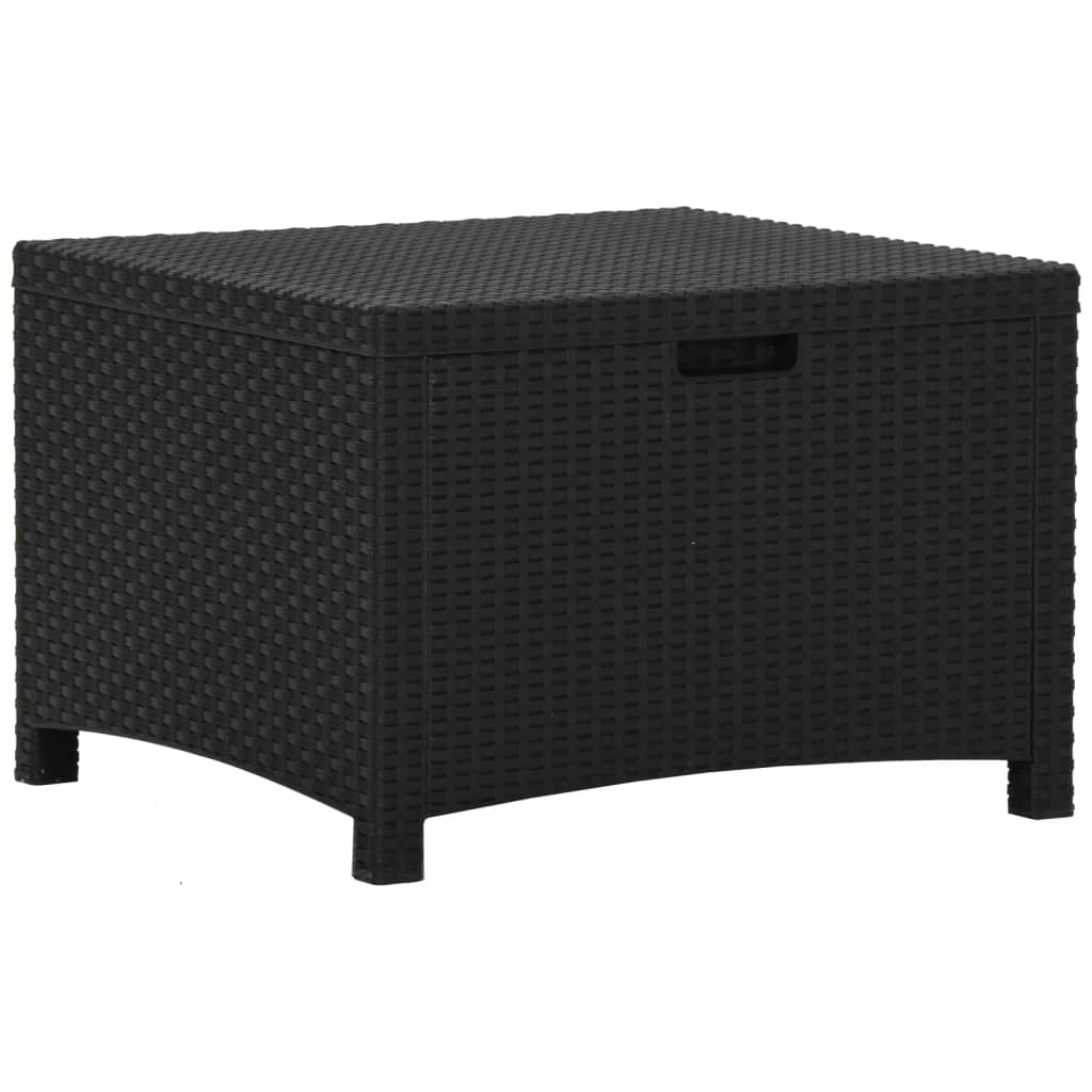 Garten-Aufbewahrungsbox 60x54x41 cm PP Rattan Graphitgrau