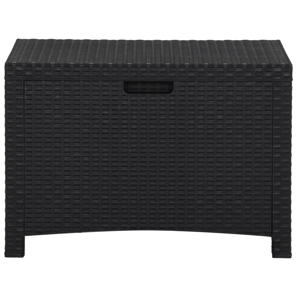 Garten-Aufbewahrungsbox 60x54x41 cm PP Rattan Graphitgrau