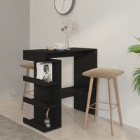 Thumbnail for Bartisch mit Regal Schwarz 100x50x101,5 cm Holzwerkstoff