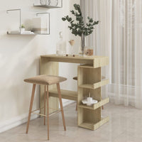 Thumbnail for Bartisch mit Regal Sonoma-Eiche 100x50x101,5 cm Holzwerkstoff