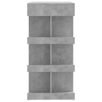 Thumbnail for Bartisch mit Regal Betongrau 100x50x101,5 cm Holzwerkstoff