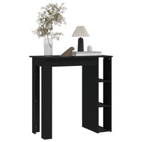 Thumbnail for Bartisch mit Regal Schwarz 102x50x103,5 cm Holzwerkstoff