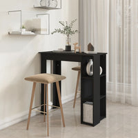 Thumbnail for Bartisch mit Regal Schwarz 102x50x103,5 cm Holzwerkstoff