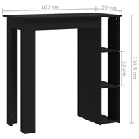 Thumbnail for Bartisch mit Regal Schwarz 102x50x103,5 cm Holzwerkstoff