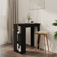 Thumbnail for Bartisch mit Regal Schwarz 102x50x103,5 cm Holzwerkstoff