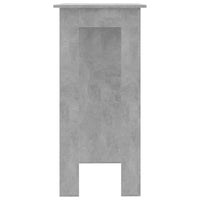 Thumbnail for Bartisch mit Regal Betongrau 102x50x103,5 cm Holzwerkstoff