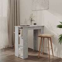 Thumbnail for Bartisch mit Regal Betongrau 102x50x103,5 cm Holzwerkstoff