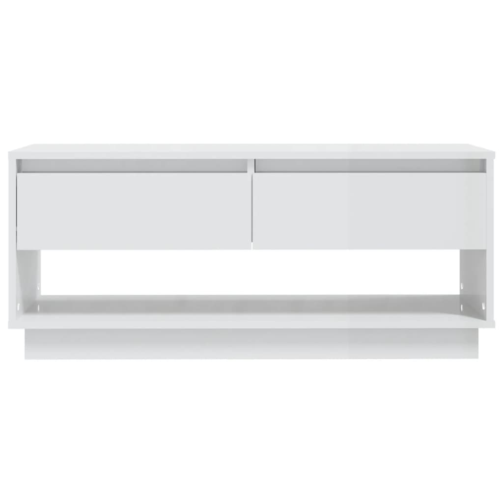 TV-Schrank Hochglanz-Weiß 102x41x44 cm Spanplatte