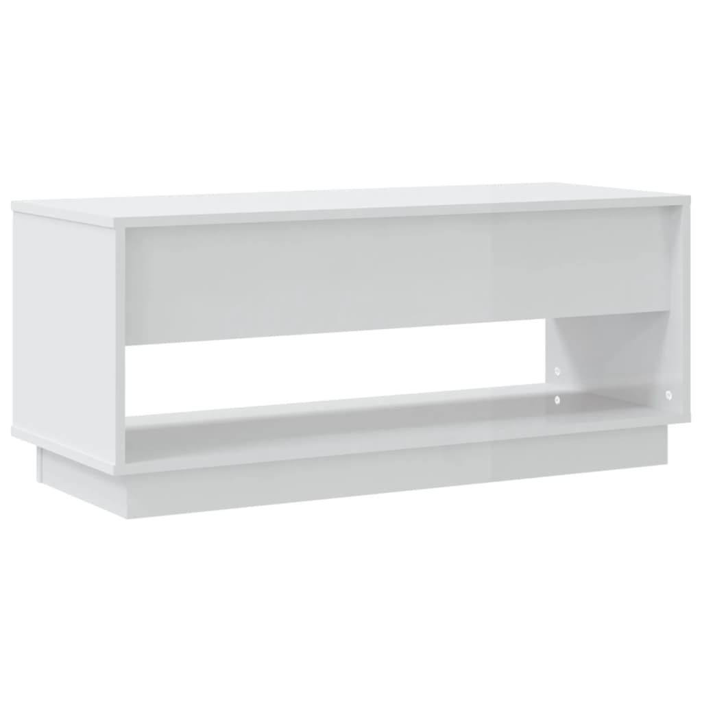 TV-Schrank Hochglanz-Weiß 102x41x44 cm Spanplatte
