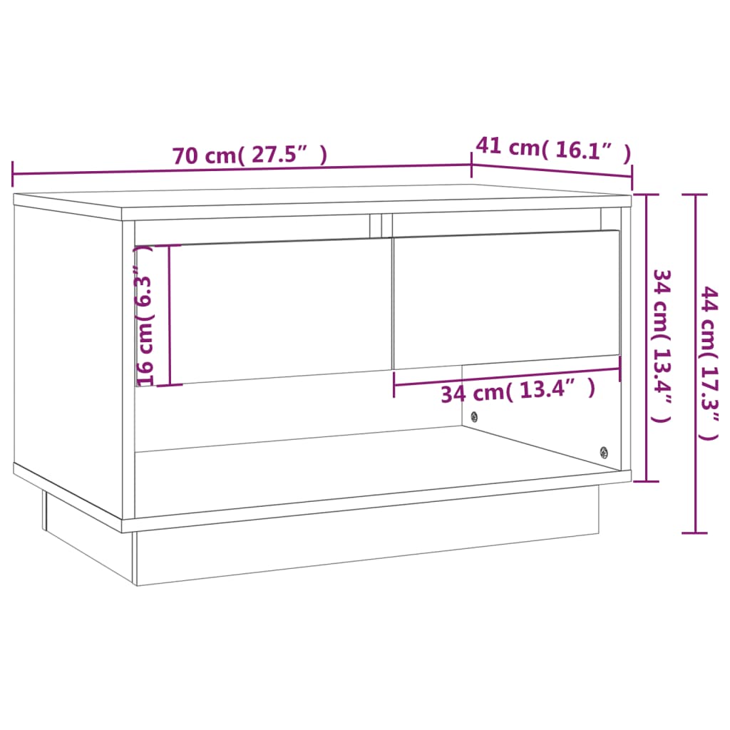 TV-Schrank Sonoma-Eiche 70x41x44 cm Spanplatte