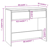 Thumbnail for Konsolentisch Schwarz 89x41x76,5 cm Stahl