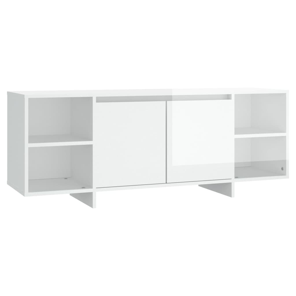 TV-Schrank Hochglanz-Weiß 130x35x50 cm Spanplatte