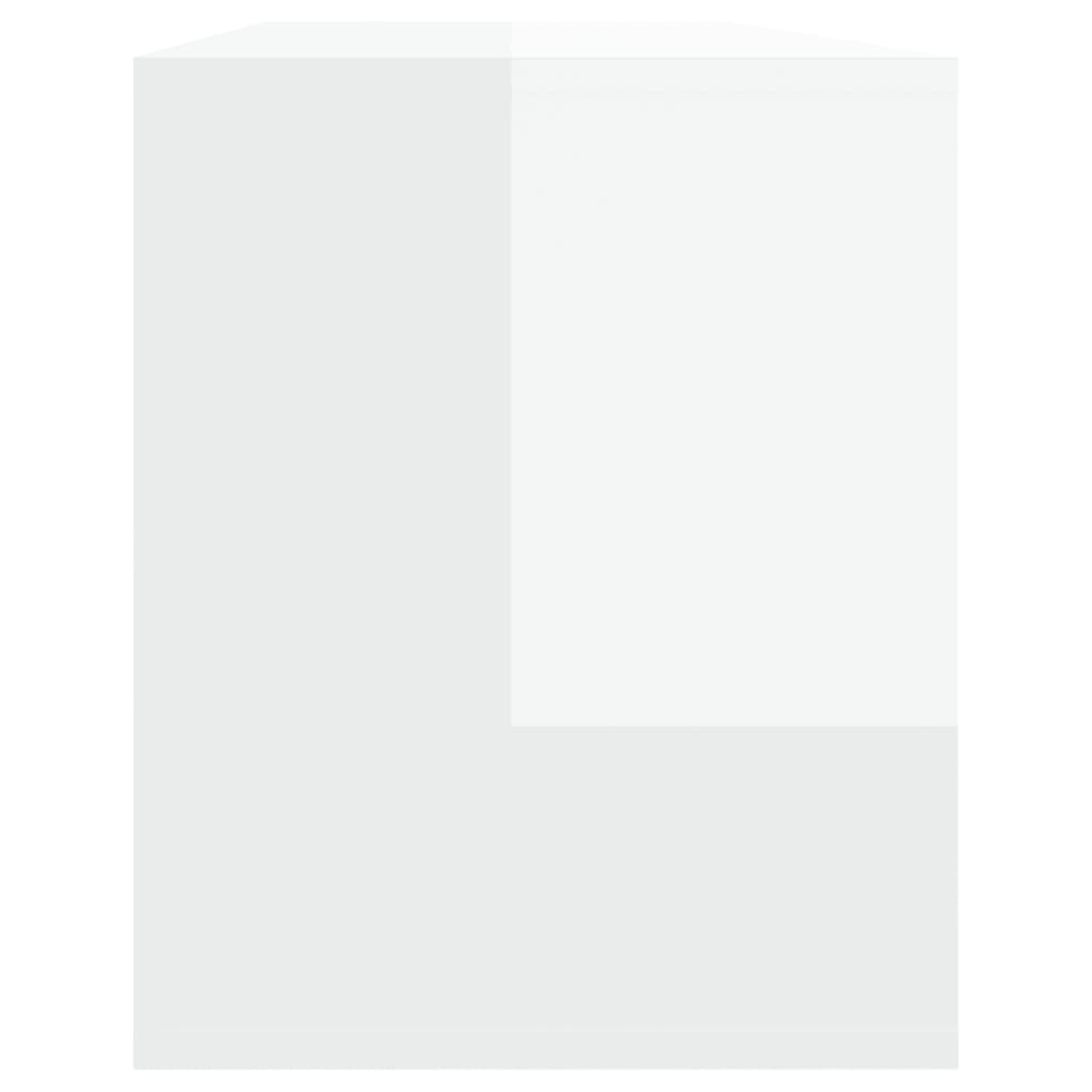 TV-Schrank Hochglanz-Weiß 130x35x50 cm Spanplatte