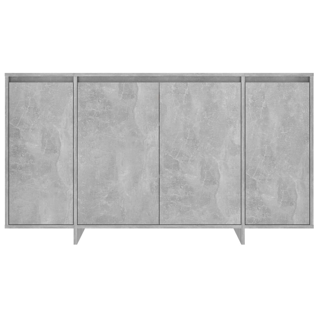 Sideboard Betongrau 135x41x75 cm Holzwerkstoff