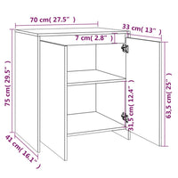 Thumbnail for Sideboard Hochglanz-Weiß 70x41x75 cm Holzwerkstoff